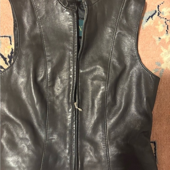 Danier Dark Leather Vest - Picture 5 of 7